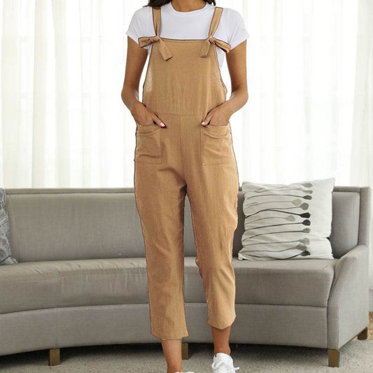 New Hot Sell Casual Plus Size Suspender Jumpsuit - Mubimart