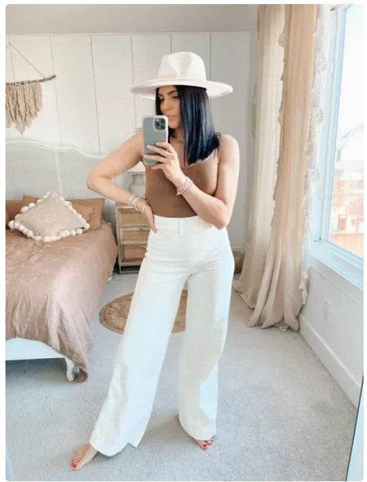 High Waist Wide Leg Pants Women Jeans Vintage Jeans Women - Mubimart