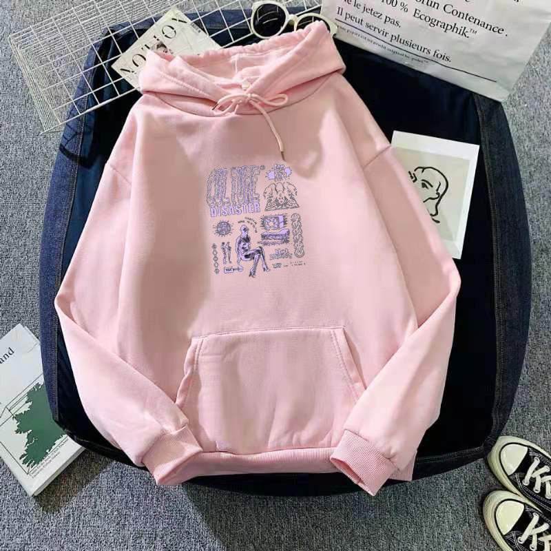 Women's Velvet Thickened Loose Hoodies Sweatshirt - Mubimart