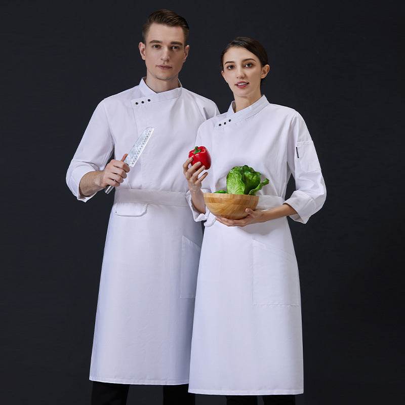 Chef's Work Clothes Men's Autumn And Winter Clothes Hotel Baking - Mubimart