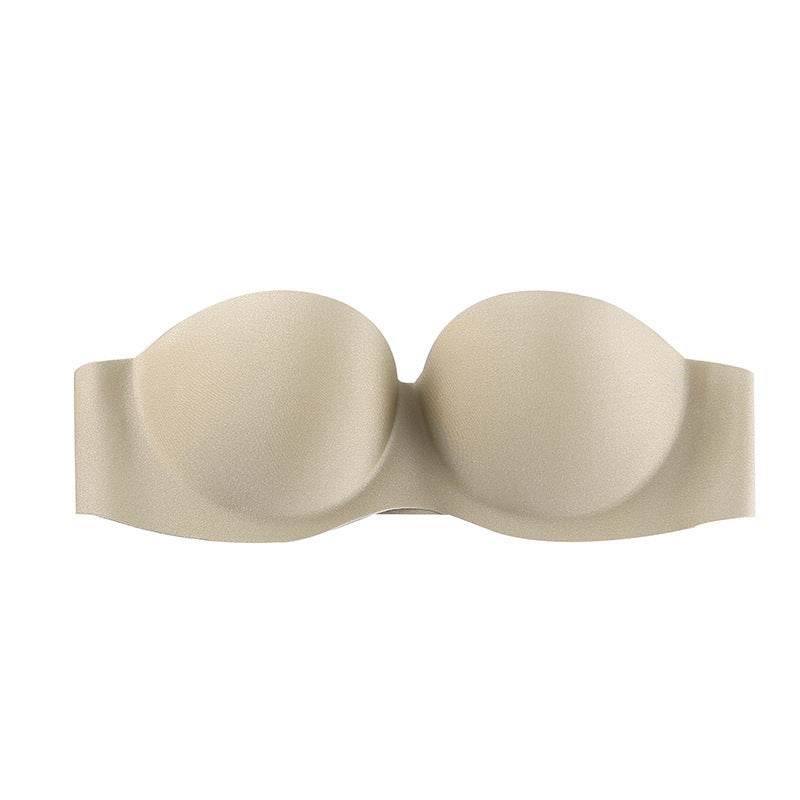 Non-slip Strapless Invisible Bra Wedding Dress Beauty Back Chest Paste Comfort Underwear - Mubimart