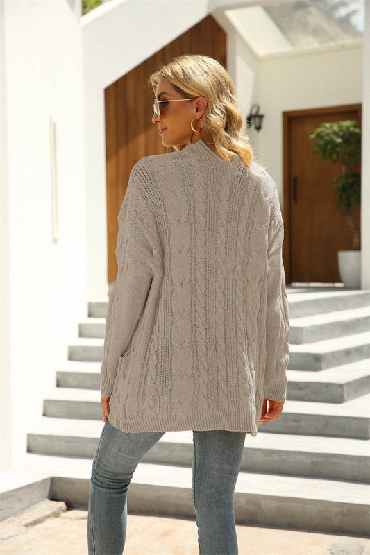 Women Plus Size Cardigan Sweater Twist - Mubimart