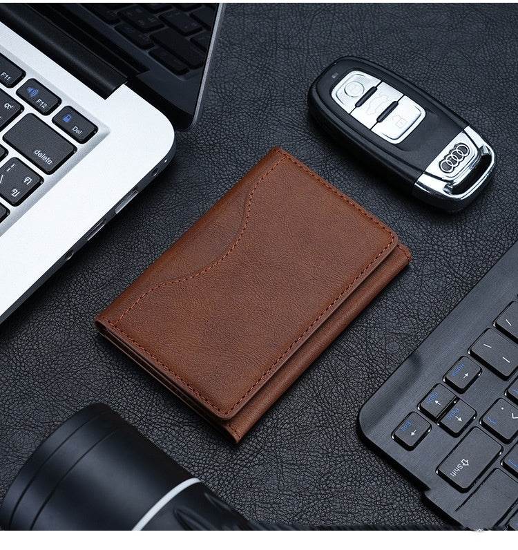 MagSafe Magnetic Card Holder Tri-fold Wallet Card Holder - Mubimart