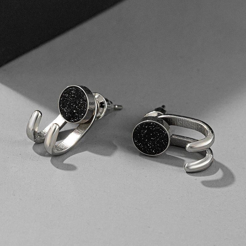 925 Earrings Men's Trend Personality Men - Mubimart
