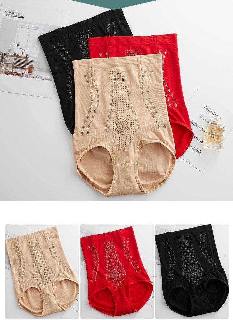 High Waist Gather Small Belly Strong Waist Girdle Shaping Panties Female - Mubimart