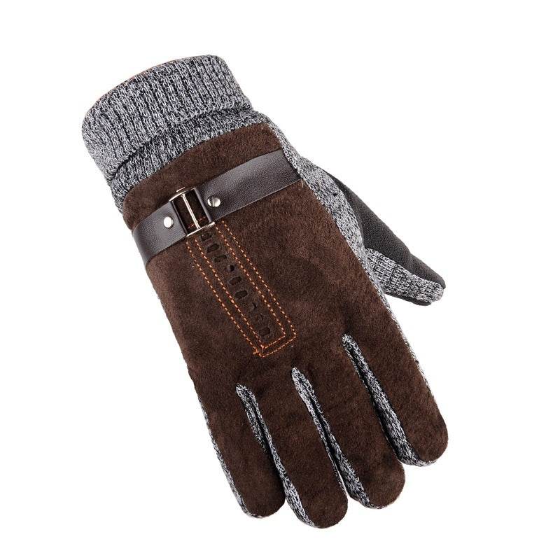Gloves Men Winter Cycling Leisure Pigskin - Mubimart