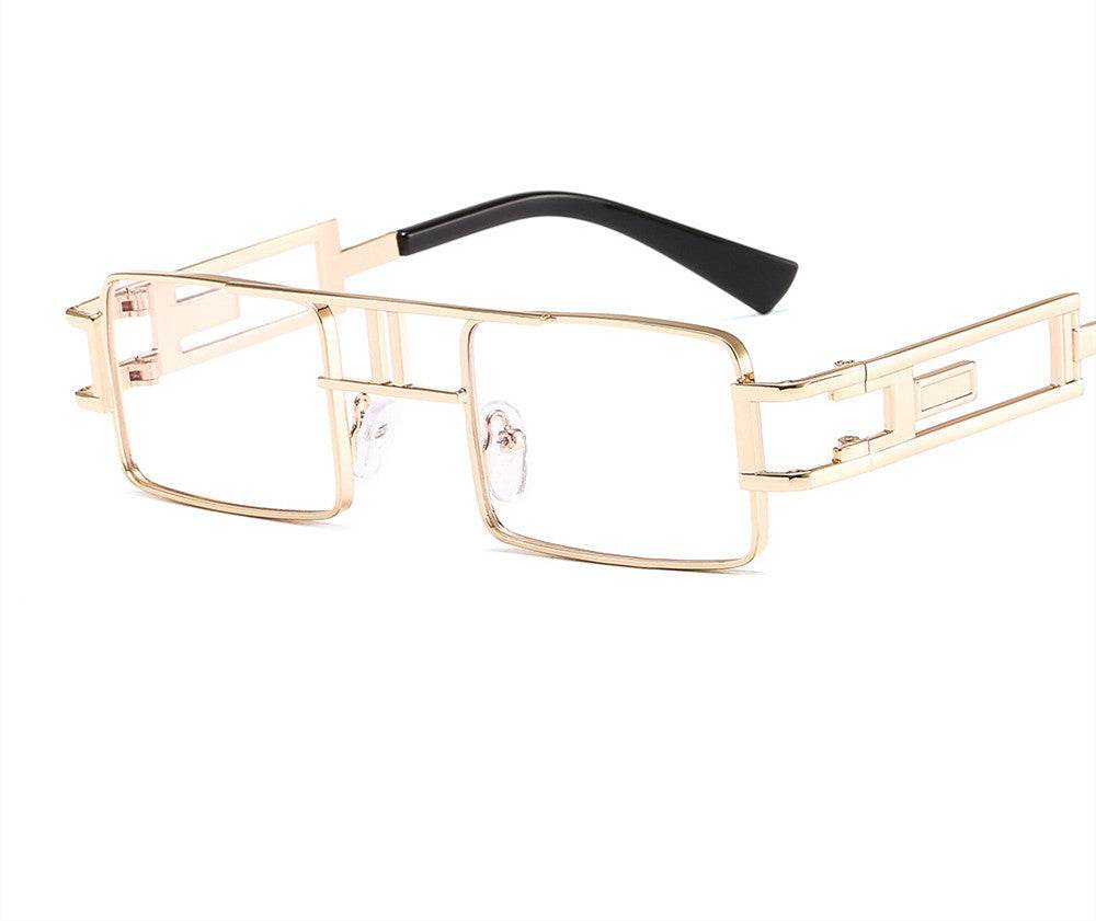 Rimless Rectangle Sunglasses Square Fashion Hip-hop Sunglasses Tide Ins Retro Street Beat Cut Edge Sunglasses - Mubimart