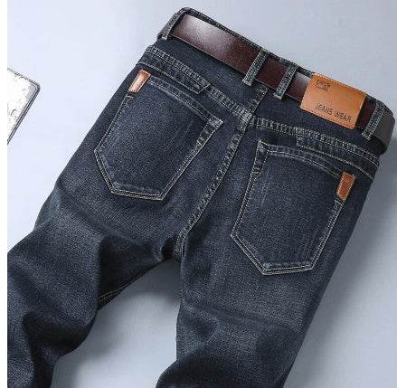 Jeans Men's Slim-Fit Casual Jeans With Small Feet - Mubimart
