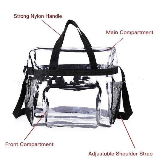 Portable Transparent Shoulder Crossbody Bag Tote Satchel Handbag For Women - Mubimart