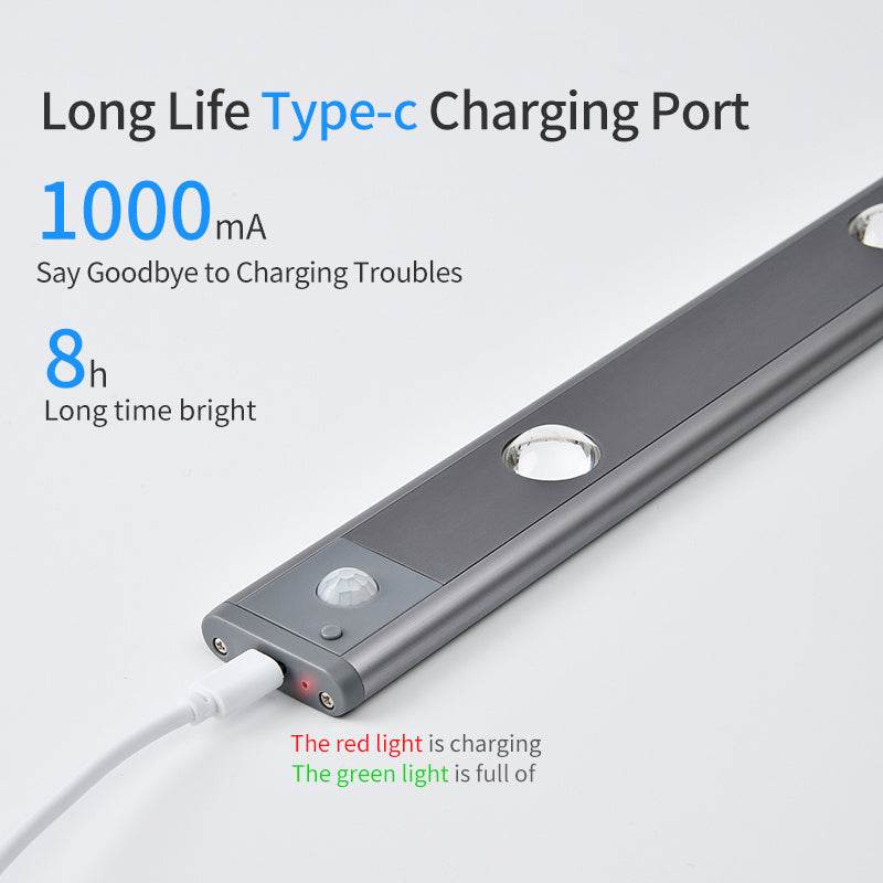 Motion Sensor Lamp Under The Cabinet Dimmable Cabinet Lamp Rechargeable Magnetic Suction Installation Kitchen Night Light Wardrobe Lamp - Mubimart