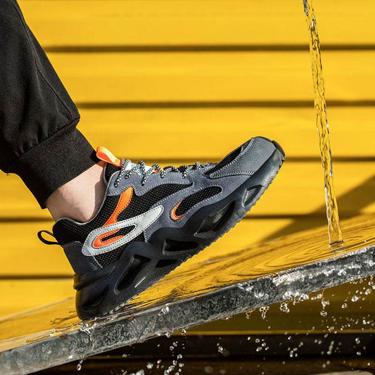 Breathable Mesh Lightweight Steel Toe Cap Safety Shoes - Mubimart