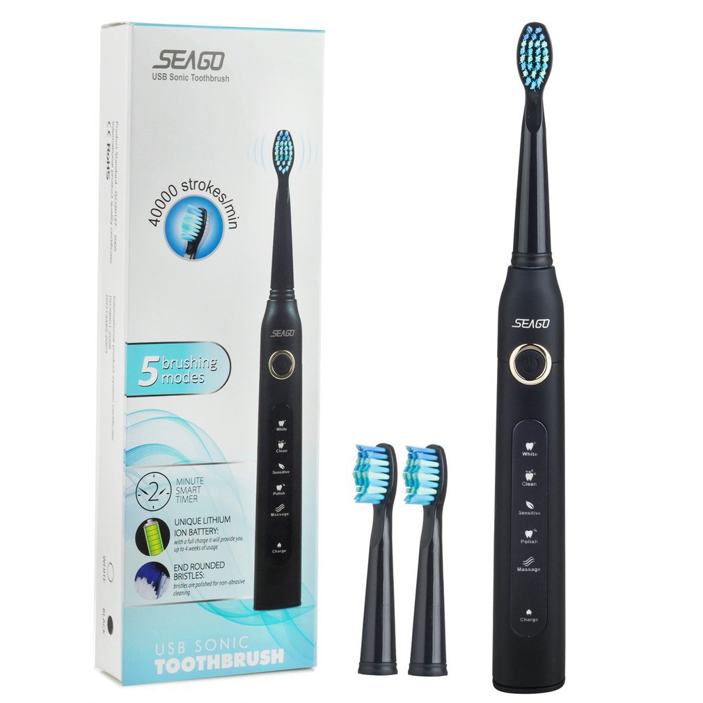 electric toothbrush sonic soft brush head - Mubimart -  