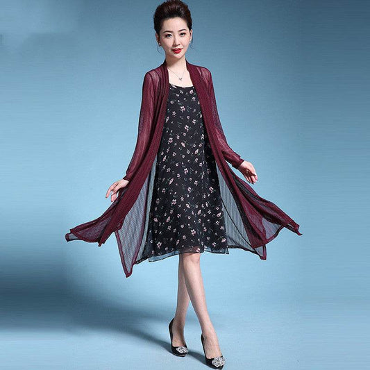 New Loose Plus Size Women's Lace Shawl Jacket - Mubimart