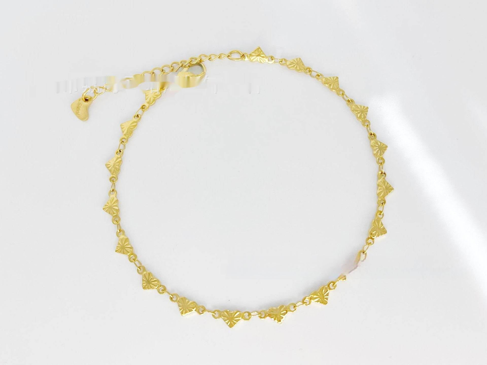 Simple Niche European And American Style Stainless Steel Anklets - Mubimart