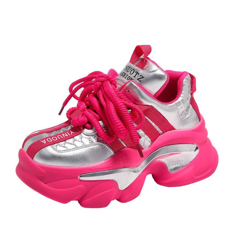 All-matching Platform Height Increasing Shoes Casual Sneaker Women - Mubimart