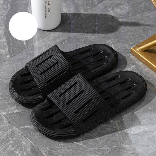 Summer Home Slippers With Hollow Sole Design Non-slip Floor Bathroom Slipper For Women Men's House Shoes - Mubimart