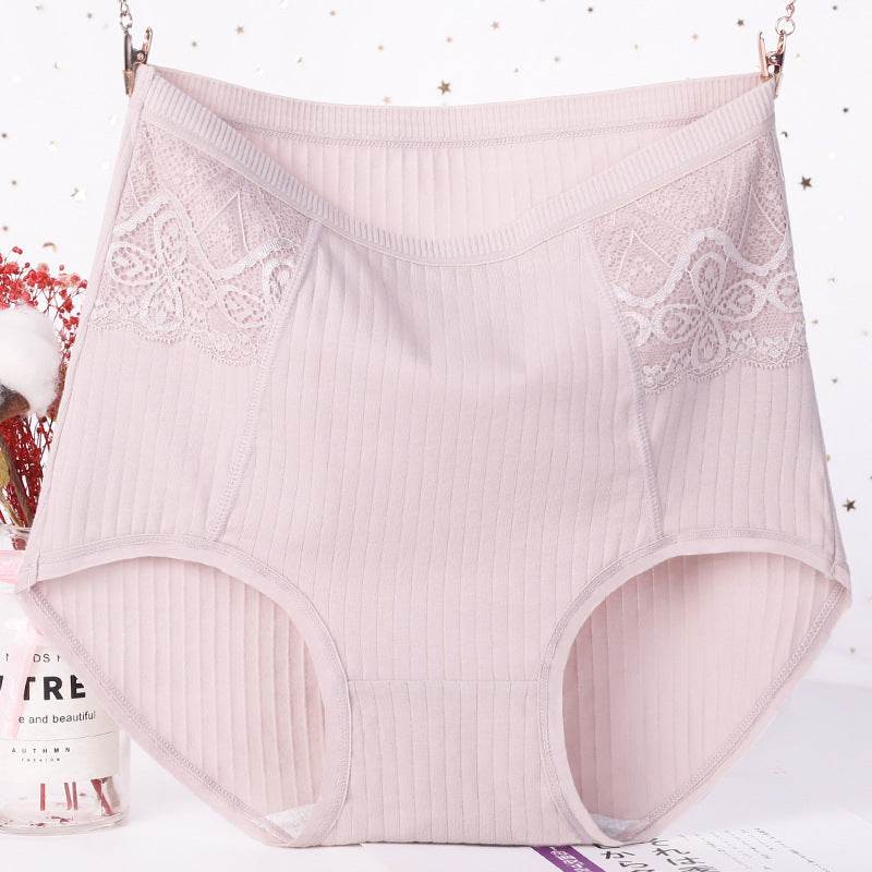 Middle-aged Mother Women's High-waist Micro-abdomen Panties - Mubimart