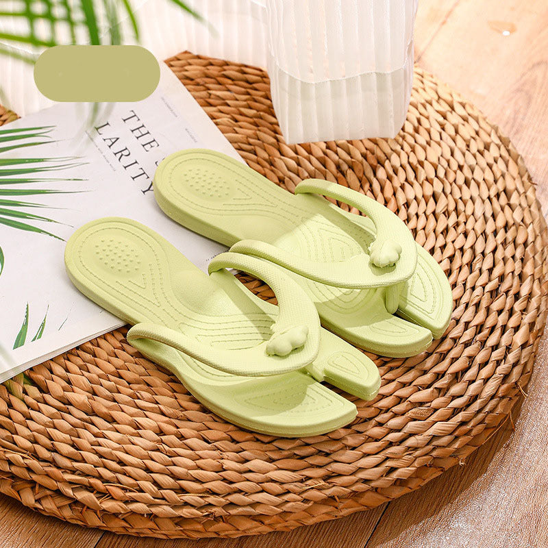 Folding Slipper Travel Portable Flip-flops Indoor And Outdoor Soft Sole Beach Hotel Couple Shoes Lazy Slippers - Mubimart -  