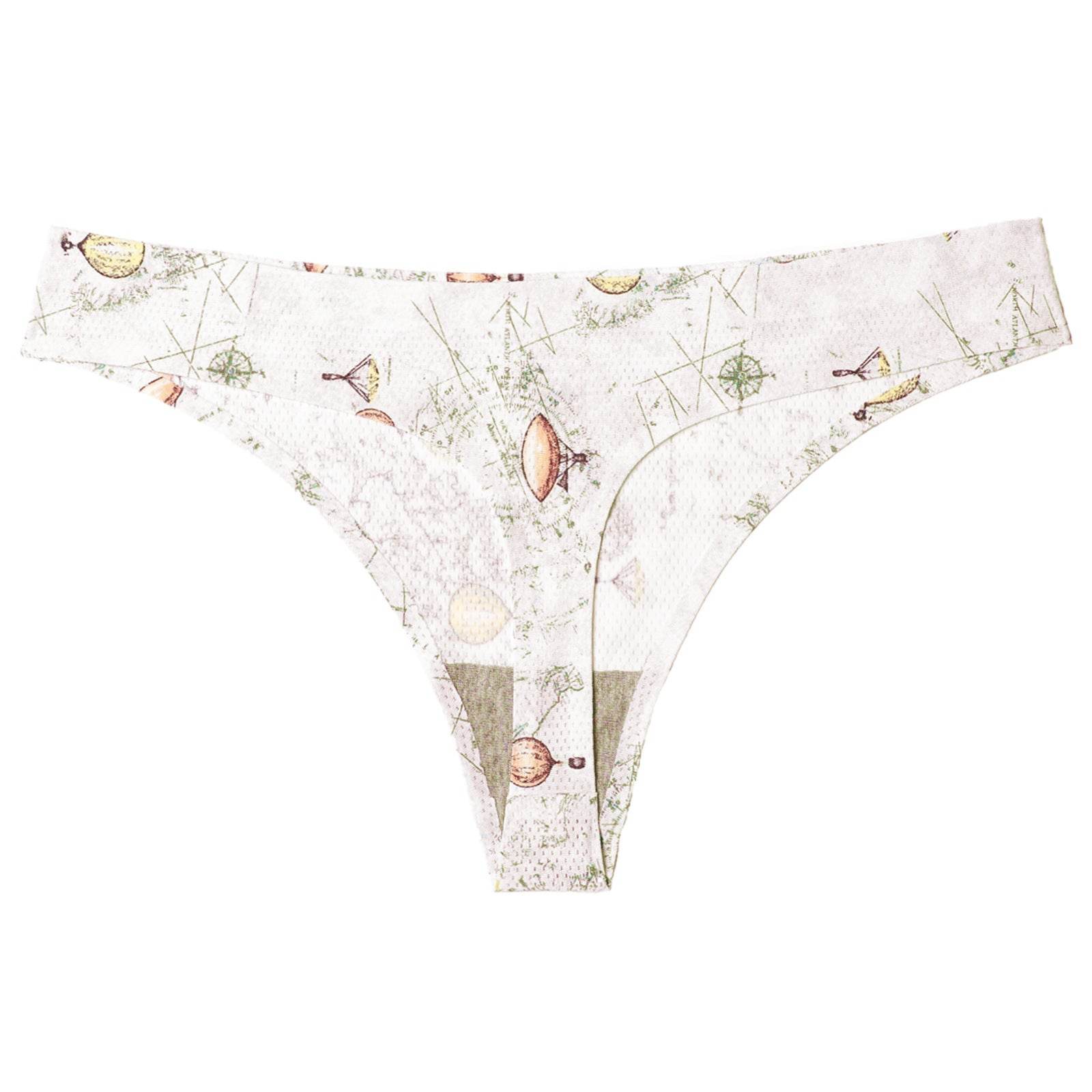 Breathable Printed Seamless Floral Briefs For Women - Mubimart