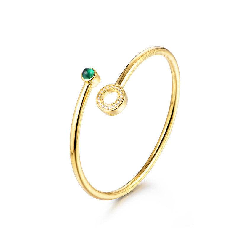 Fashion Emerald Women Bangle Street Bracelet - Mubimart
