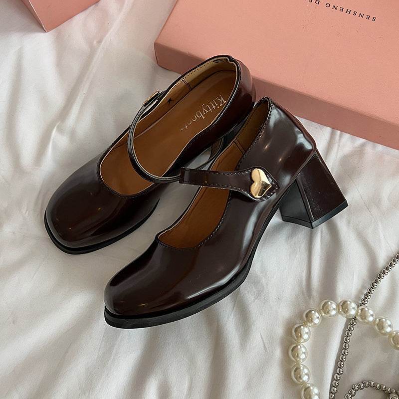 Women's Fashion Vintage Mary Jane Shoes - Mubimart
