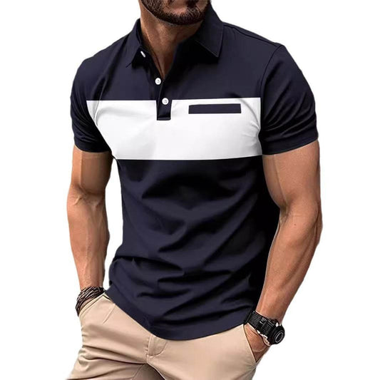 Men's Short Sleeve Polo Shirt Casual Polo Shirt Men's Polo Shirt - Mubimart