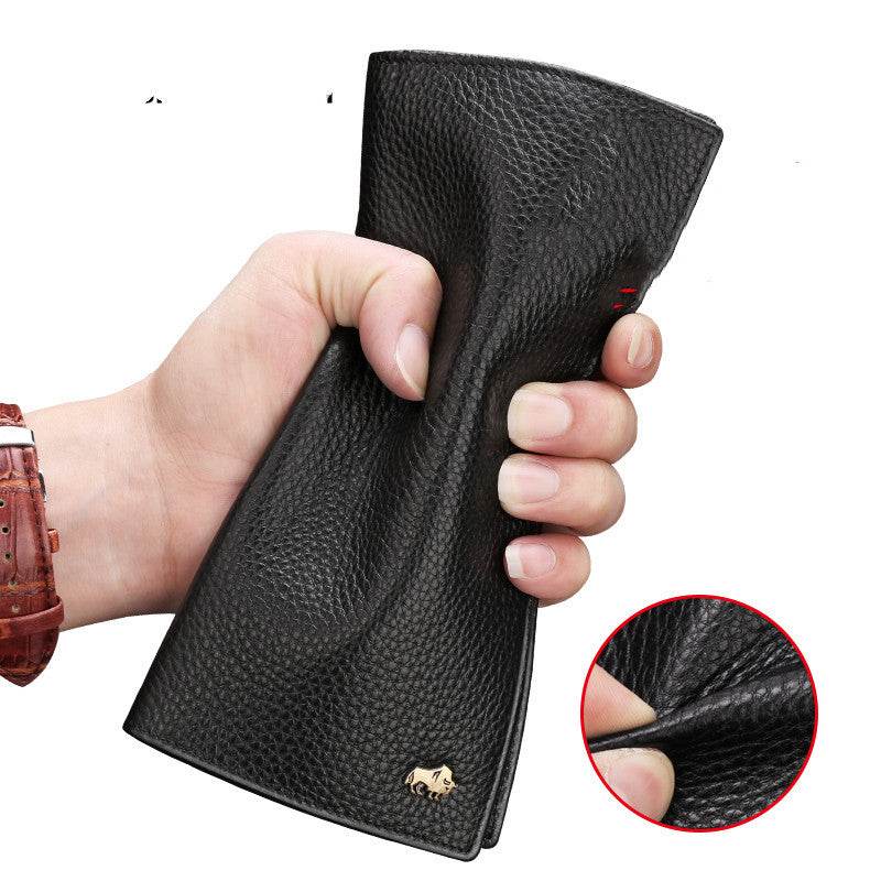 American Bison Wallet Mens Long Leather - Mubimart