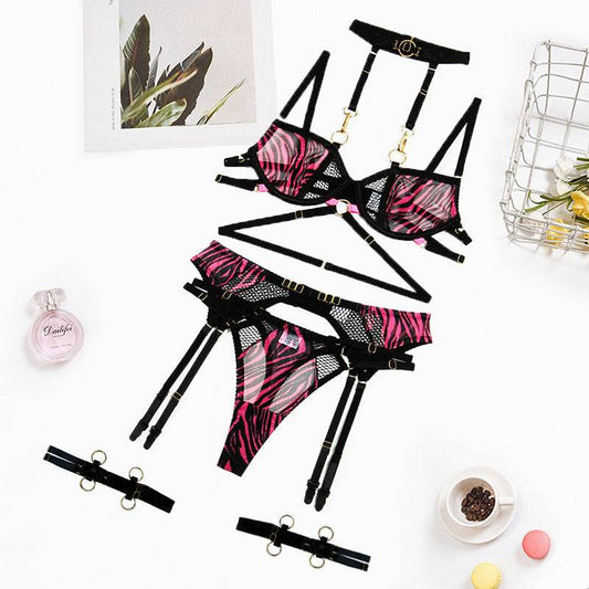 Bra European And American Halter Mesh Lingerie - Mubimart