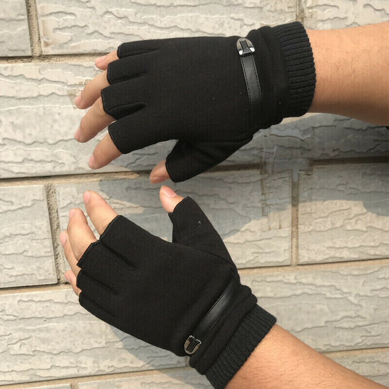 Fingerlose Handschuhe für Herren, magische Halbfinger-Winter-Eingabe-Touch-Thermohandschuhe, Geschenk