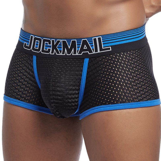 Men Underwear Boxer Breathable Mesh boxe - Mubimart