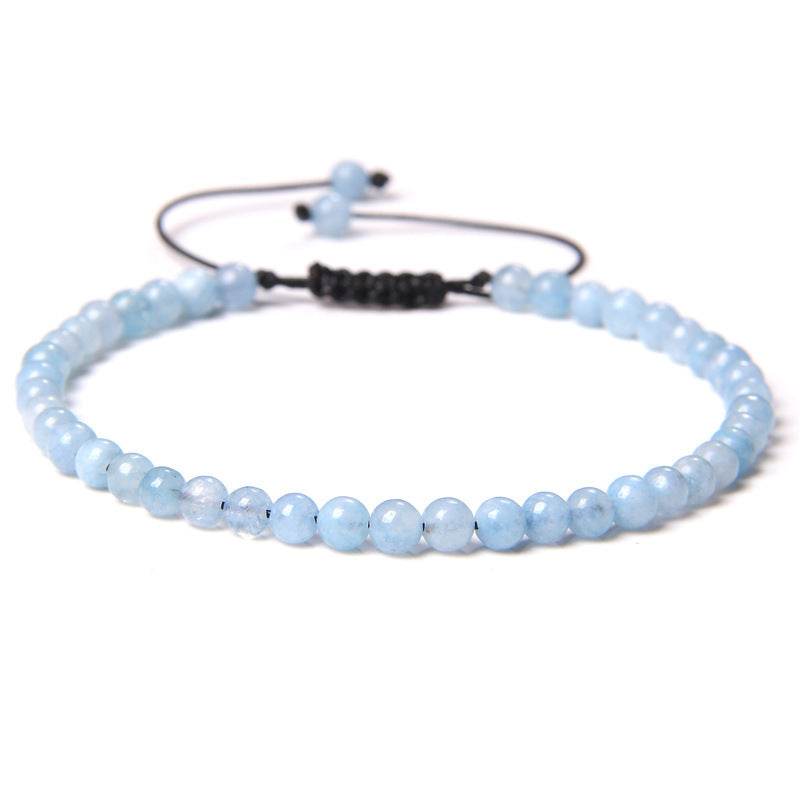 Adjustable Natural Raw Gemstone Beading Bracelet - Mubimart