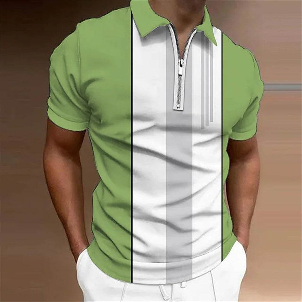 Men's 3D Printed Polo Shirt - Mubimart