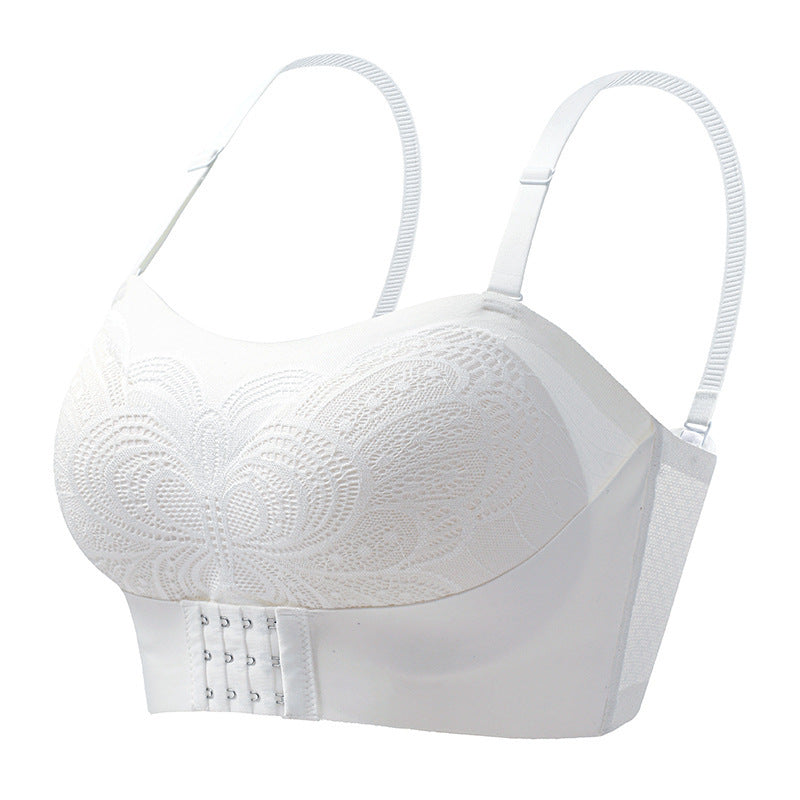 Front Closure Bra Strapless Wireless Push Up Anti-slip Bra - Mubimart -  