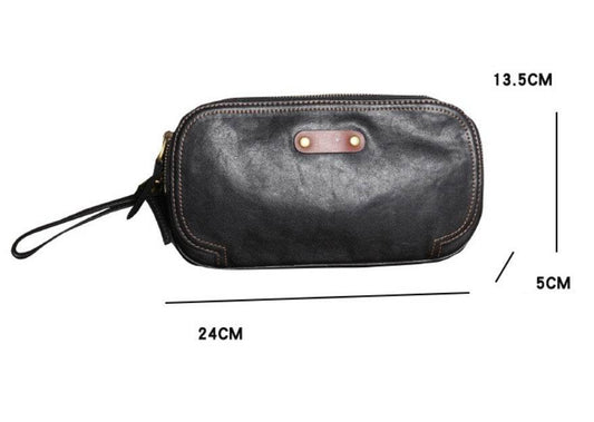 Men's Multi-functional Small Bag Cowhide Fanny Pack One Shoulder Cross-body - Mubimart