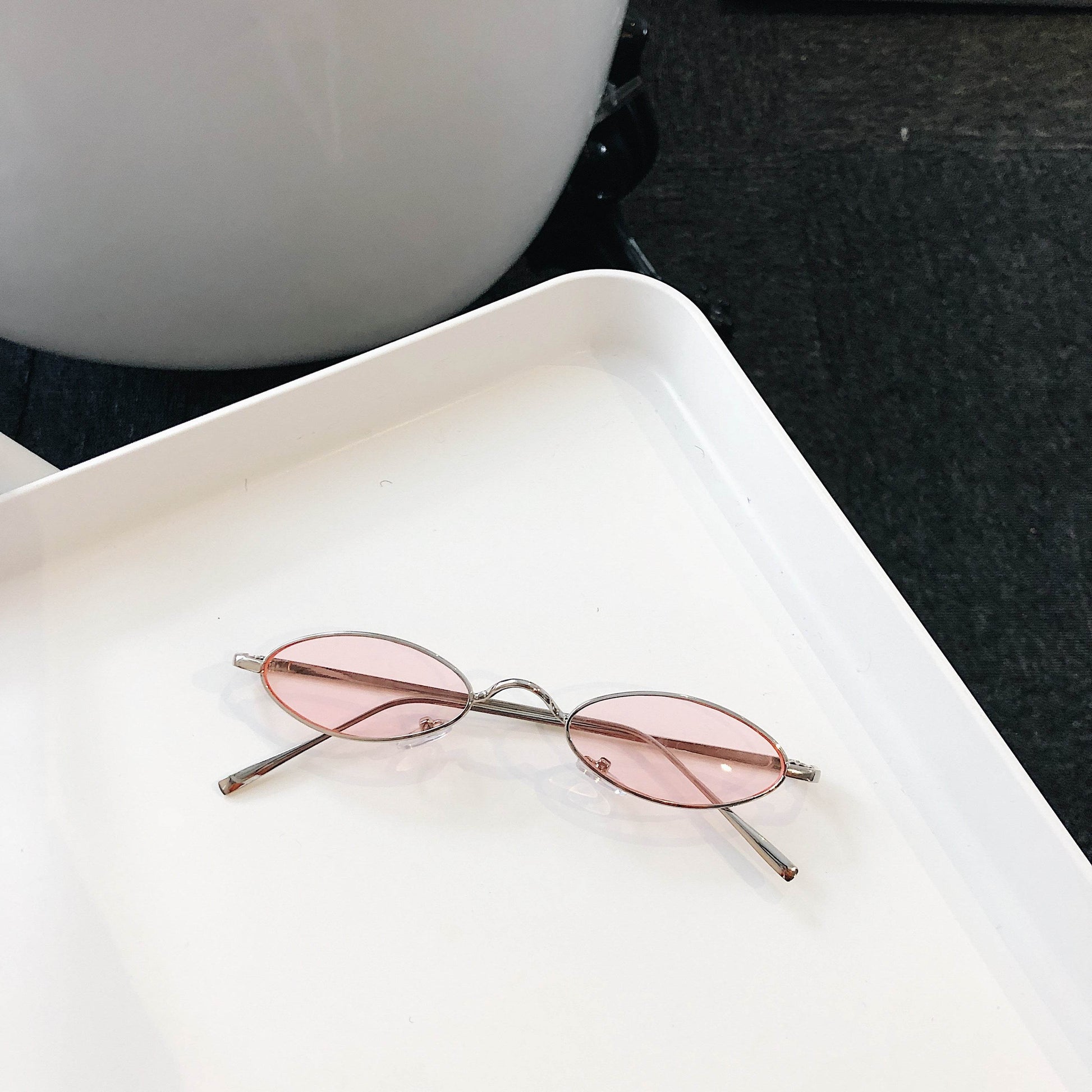 Retro Cat Eye Sunglasses Women Yellow Red Lens Sun Glasses - Mubimart