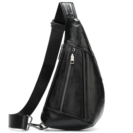 Shoulder Bag Leather Chest Bag Shoulder Messenger - Mubimart