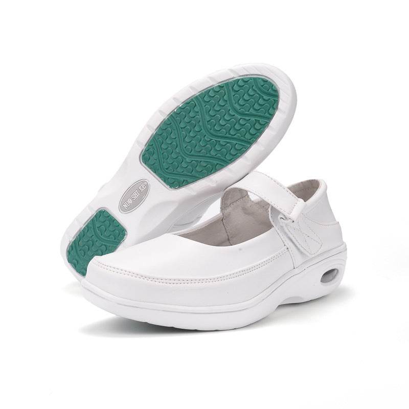 White Nurse Nursing Work Shoes Newest Resistant Comfort Mary Jane Slip - Mubimart