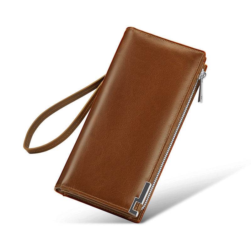 Cash Bag Cowhide Wallet Large Capacity - Mubimart