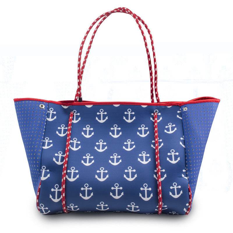 Coral Beach Bag Neoprene Beach Bag - Mubimart