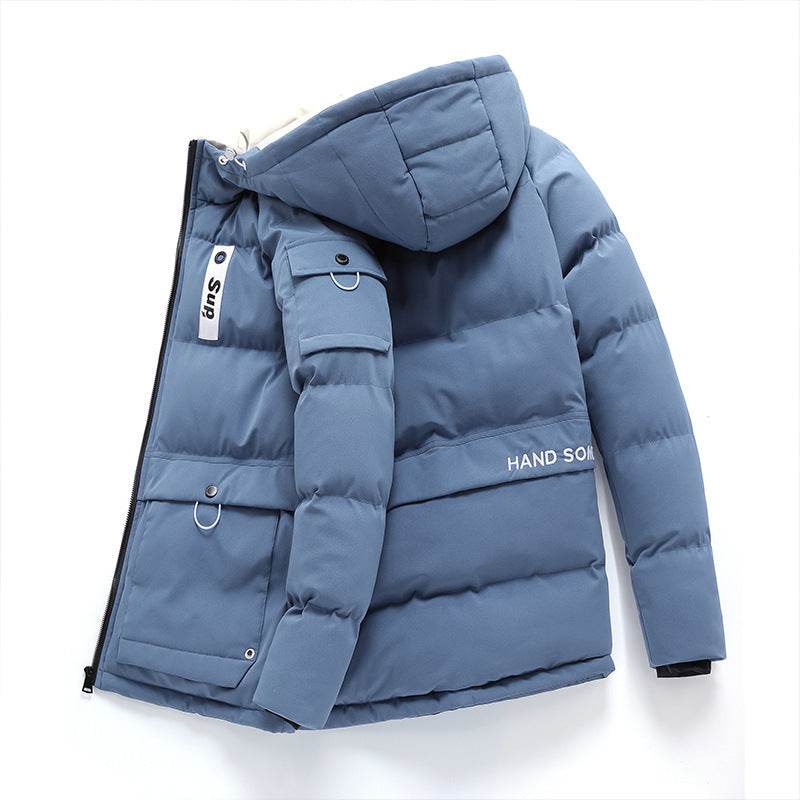 Men's Hooded Slim Fit Casual Down Cotton Padded Jacket - Mubimart