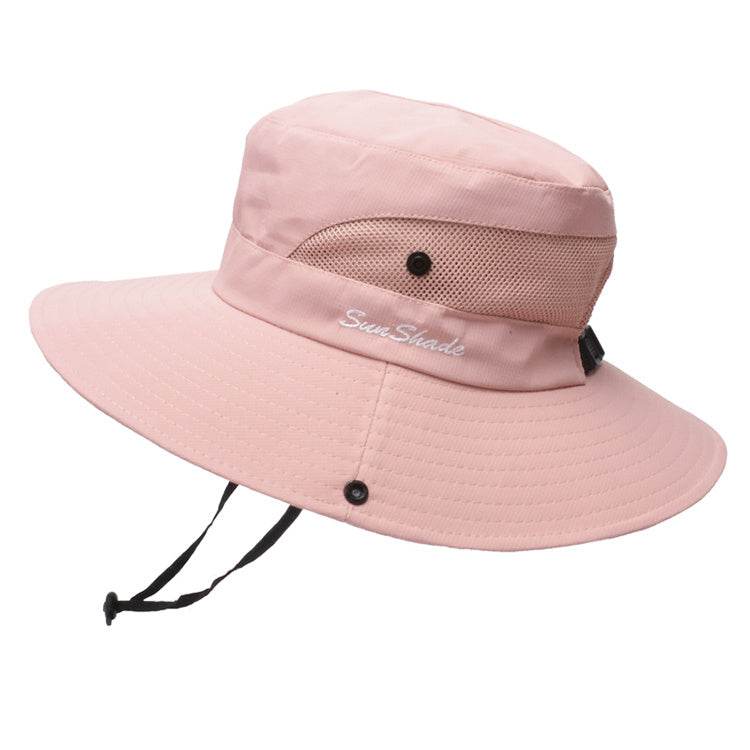Unisex Summer Foldable Sun Fisherman Hat Men Women Wide Brim Casual Outdoor Travel Beach Sunscreen UV Protection Sun Hats - Mubimart
