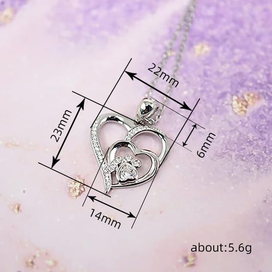 Women's Personalized Cat's Paw Love Necklace
