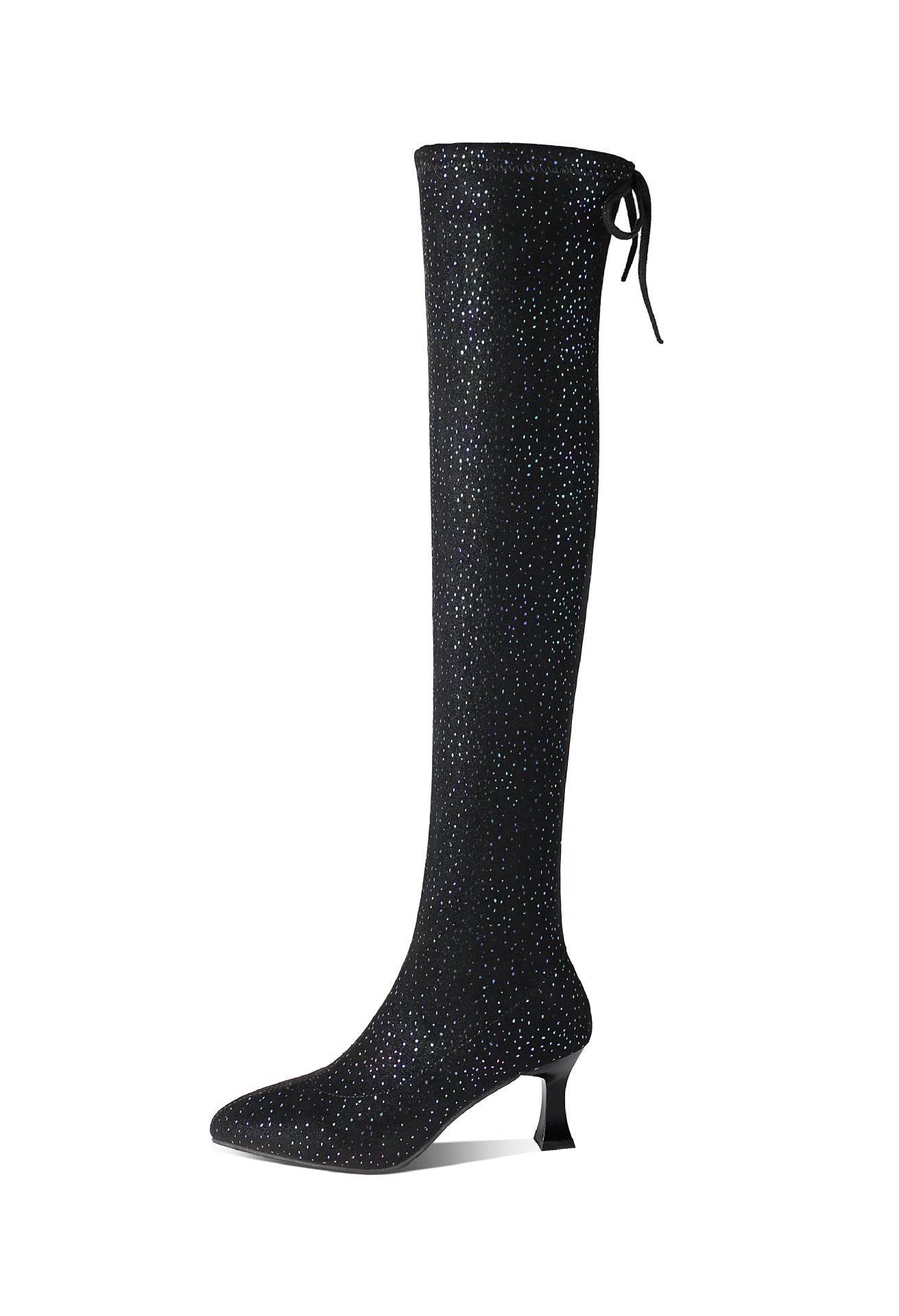 Over-the-knee Boots Women's High-heeled - Mubimart