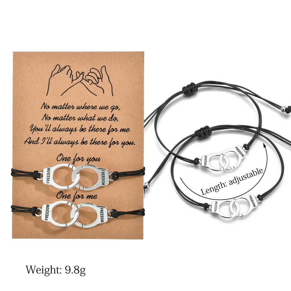 Couple Handcuffs Bracelets Friendship Card Bracelets Bracelets - Mubimart