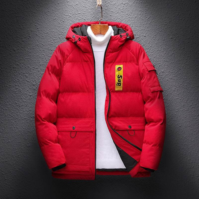 Men's Hooded Slim Fit Casual Down Cotton Padded Jacket - Mubimart