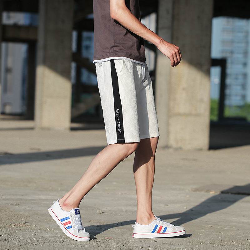 Mens Shorts Loose Five-point Pants Beach Pants - Mubimart