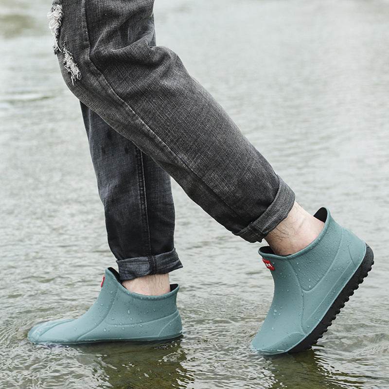 Men's Non-slip Waterproof Fashion Rain Boots - Mubimart