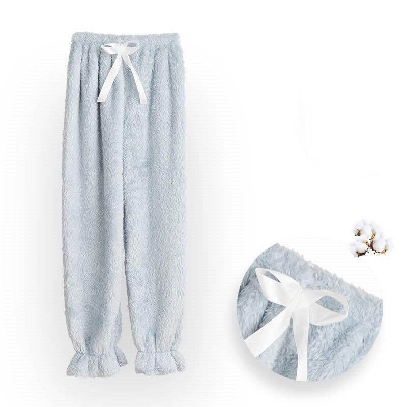 Cute Nightgown Plus Fleece Nightdress Flannel Set - Mubimart
