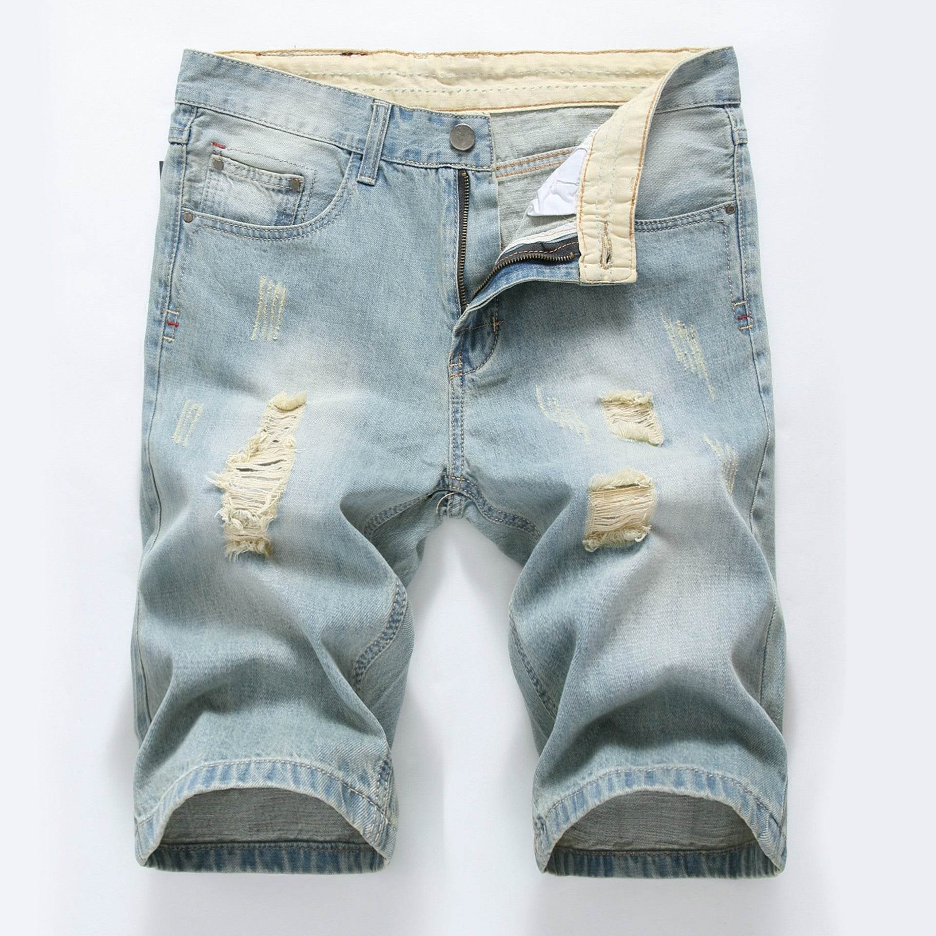Men's Casual Fashion Denim Shorts - Mubimart