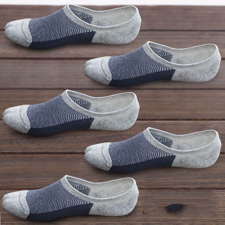 Boat Socks Men's Shallow Mouth Pure Cotton Invisible Low-cut Deodorant Thin Section - Mubimart